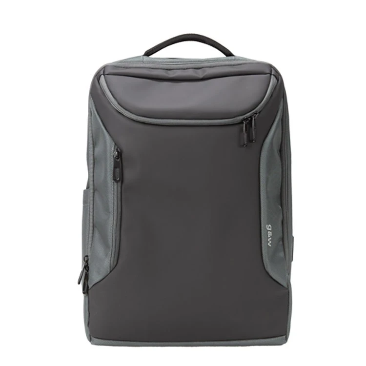 classy laptop backpack-gray front